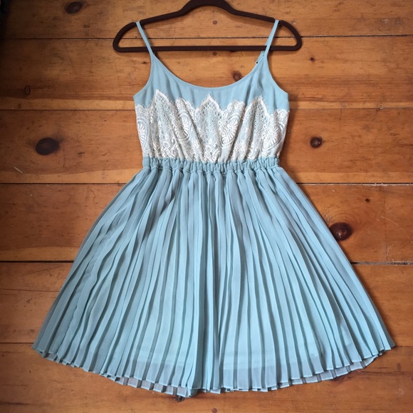 Modcloth Dresses | Modcloth Blue Lace Gown | Color: Blue | Size: S | Secondhandhag's Closet